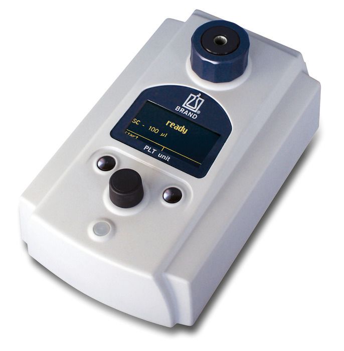 Brand PLT pipette leak tester (Pipette Leak Testing Unit), with mains adaptor 100–240 V/50–60 Hz, #703970