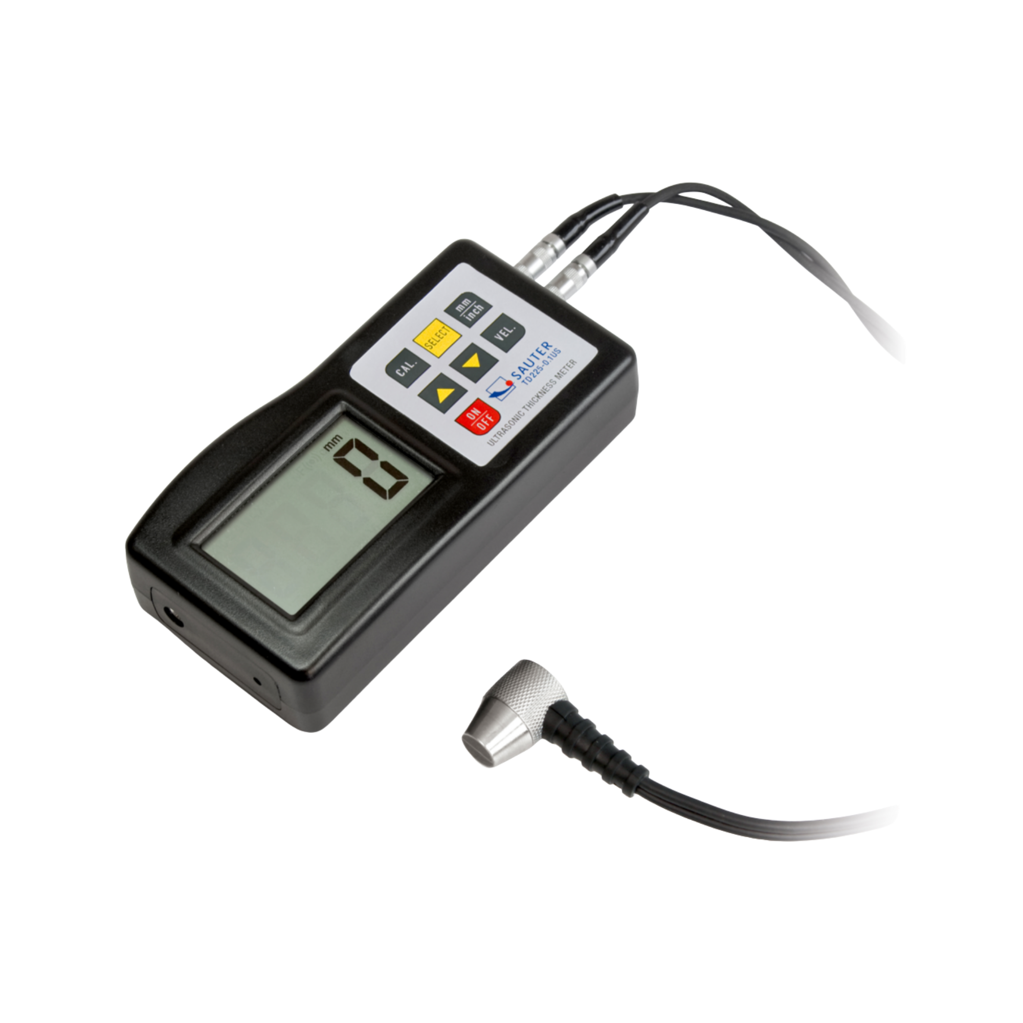 SAUTER TD 225-0.1US Ultrasonic Material Thickness Gauge, external sensor, 225 mm