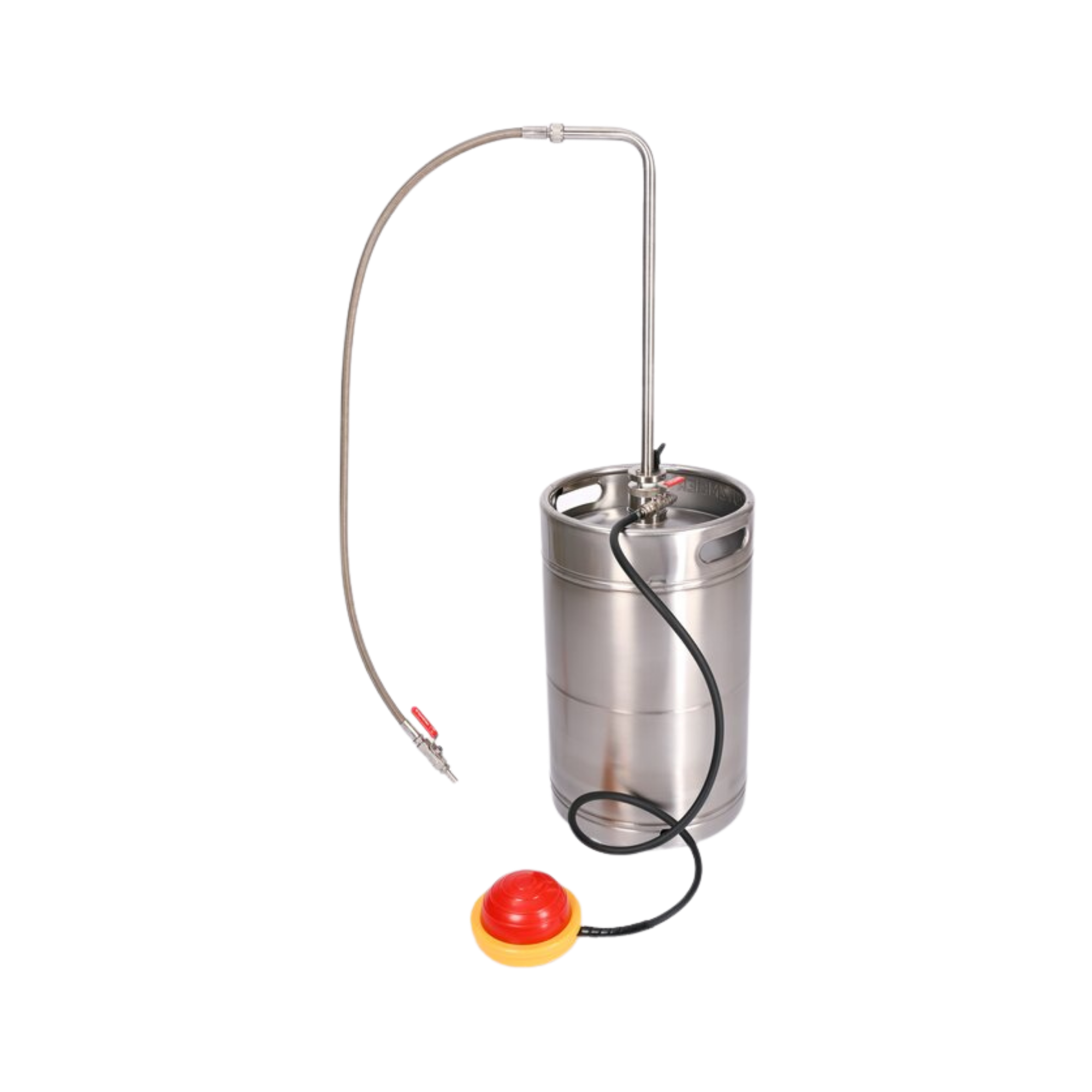 Bürkle foot-operated solvent pump with outlet hose and tap, 5603-3000