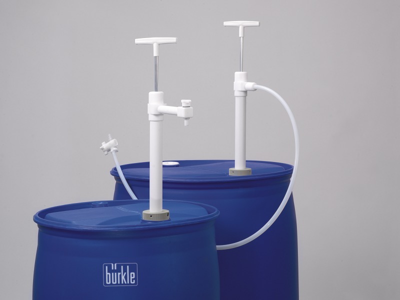 Bürkle, Fasspumpe Ultrarein PTFE mit Schlauch & Hahn, 95cm, #5606-1001