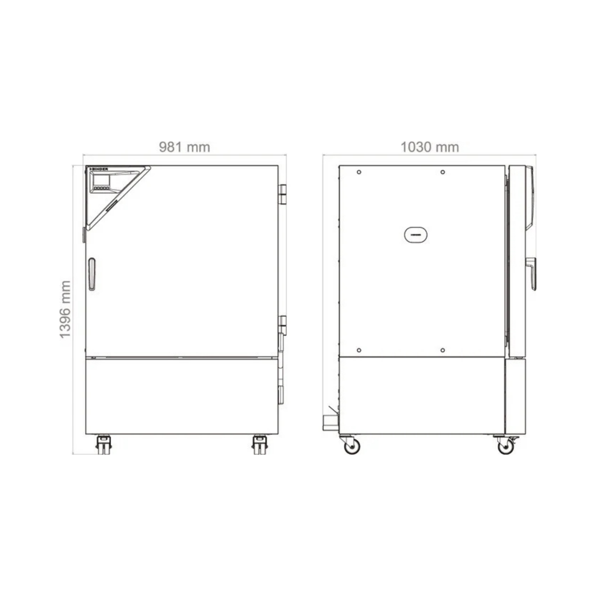 BINDER KB 260 refrigerated incubator with compressor technology, 230 V, net weight 174 kg, 9020-0473