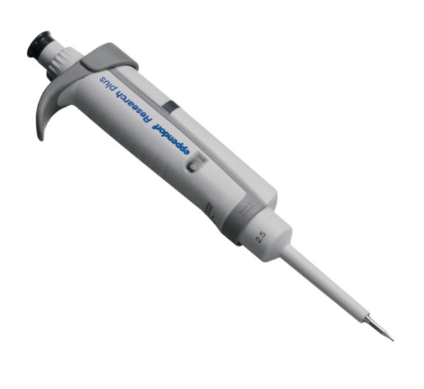 Eppendorf Research Pipette®plus G, single-channel, variable, 0.1–2.5 µL, dark grey, epT.I.P.S.®-Box, 3123000012