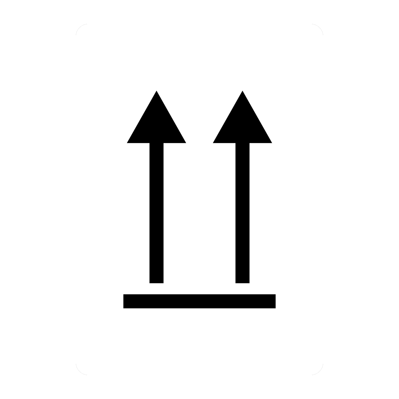 Giese-GEF Ausrichtungspfeile (Symbol oben), 74 x 105 mm, Haftfolie, Rolle à 1.000 Stk., 11-07-1