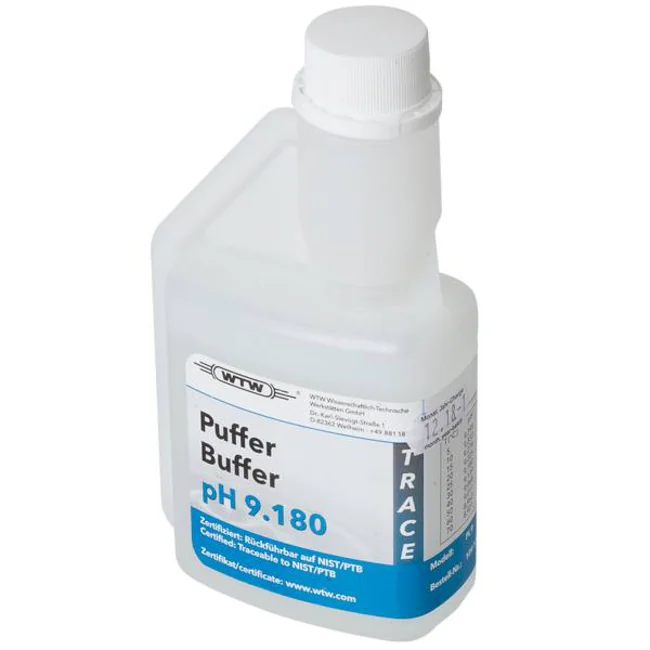 WTW Standard (DIN/NIST) buffer solution, 1 bottle containing 250 ml: pH 9.180 / 9.18, #109130