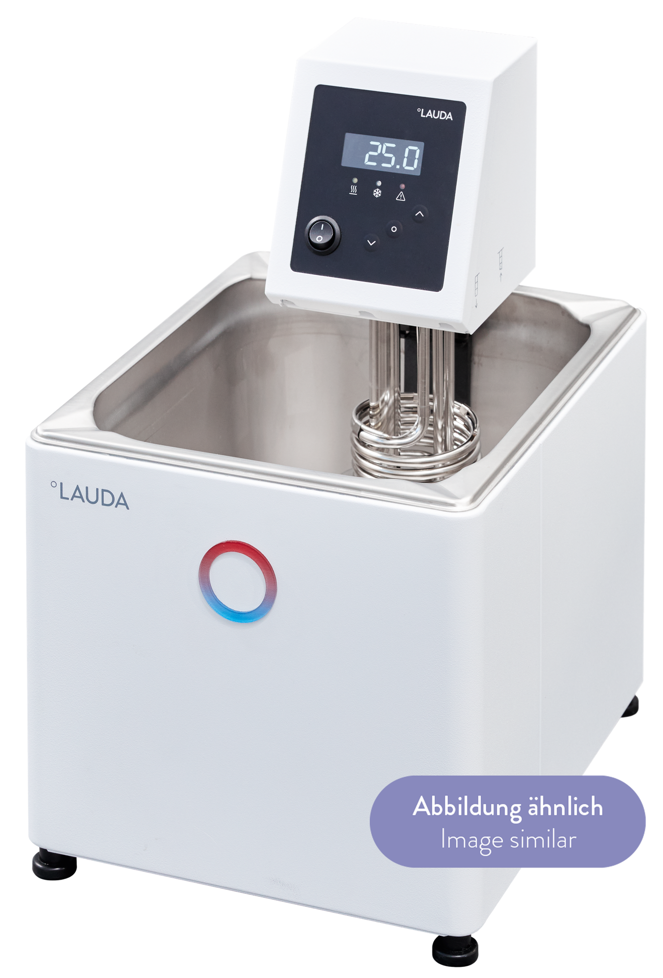 LAUDA Alpha A 6 Wärmethermostat, 25 bis 100 °C, 2,5 bis 5,5 Liter Bad, L000619, Produktansicht
