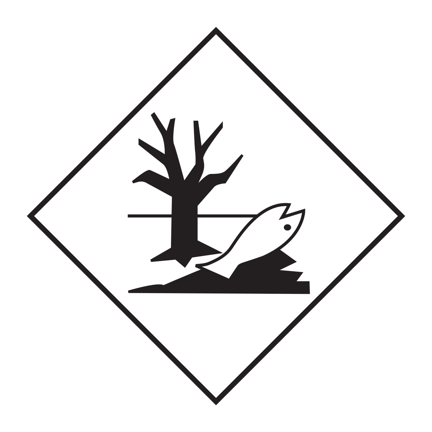 Giese-GEF Kennzeichen umweltgefährdende Stoffe, 100 x 100 mm, Haftfolie, Rolle à 1.000 Stk., UMW-10-1