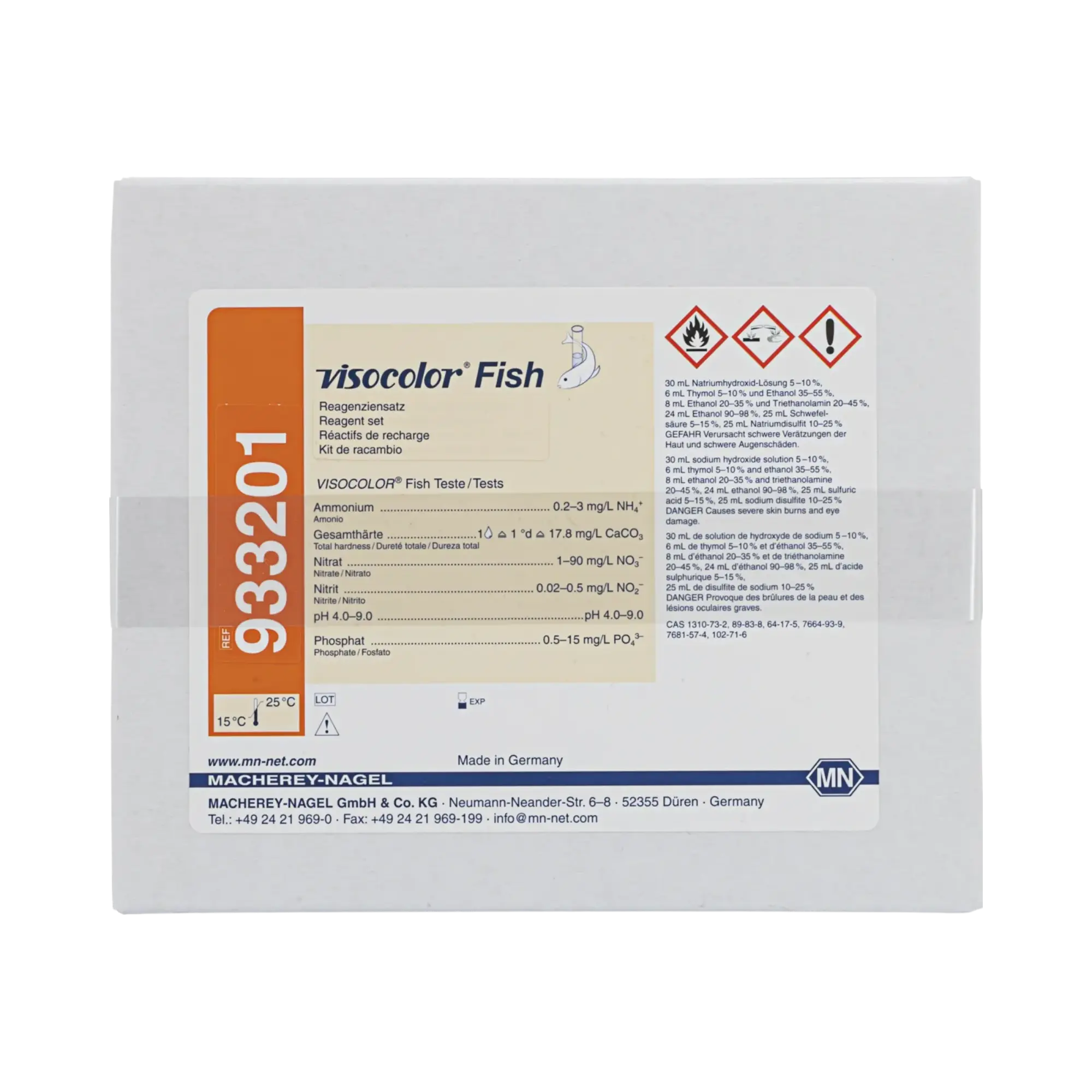 Macherey-Nagel VISOCOLOR Fish Analysenkoffer Nachfüllpackung, 933201