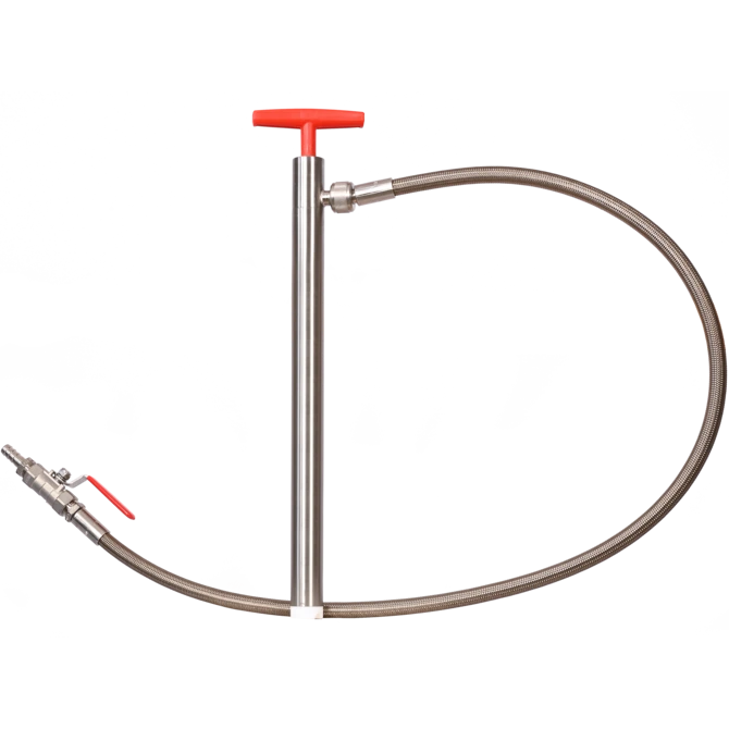Bürkle, stainless steel barrel pump with hose and tap, 36 cm, #5601-0401