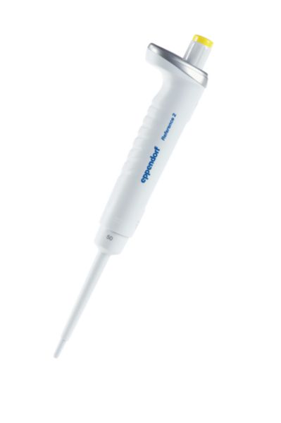 Eppendorf Pipette Reference®e 2 G, single-channel, fixed, 50 µL, yellow, 4925000090