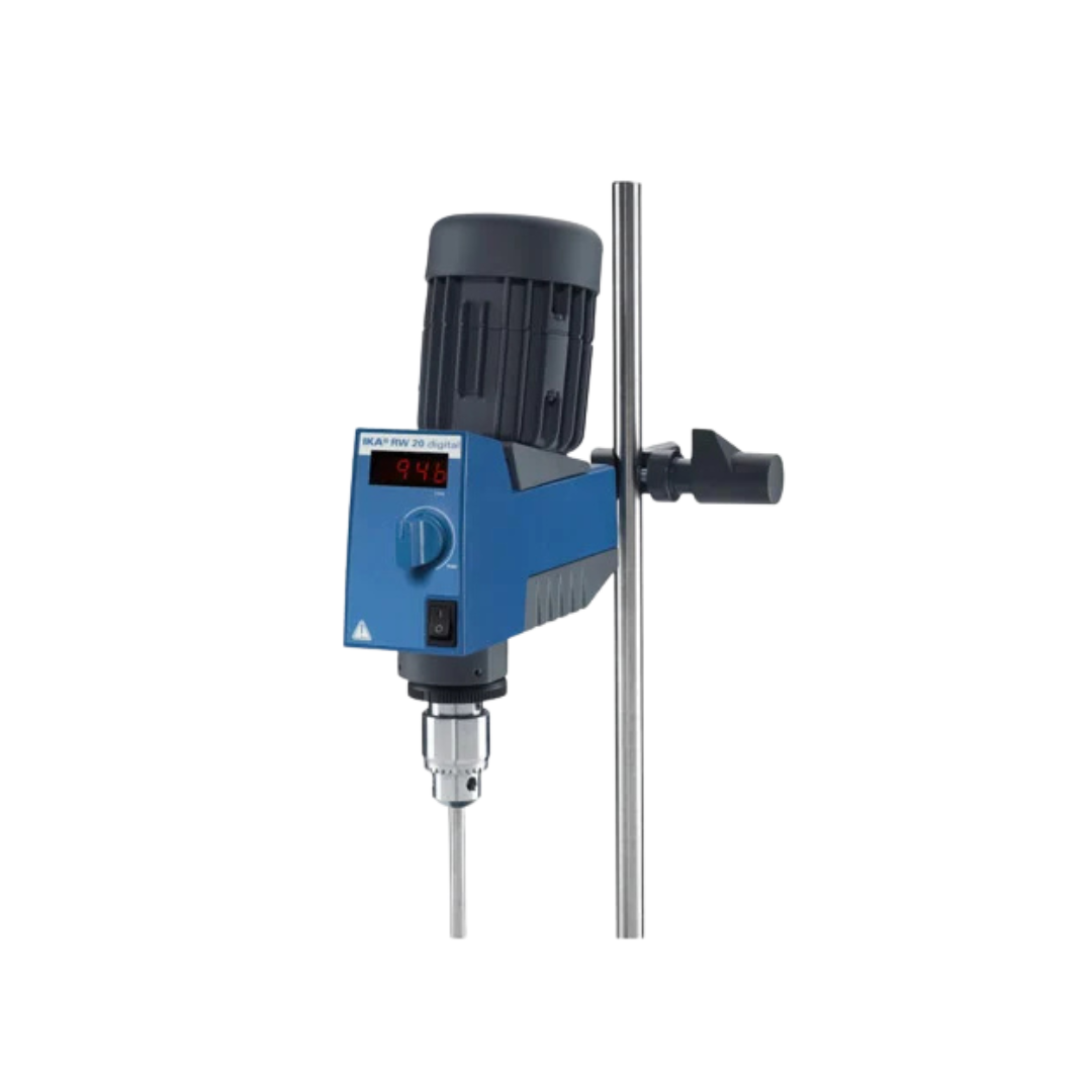 IKA RW 20 digital stirrer, mechanical, 20 litres, 2 speed ranges, LED, 0003593000