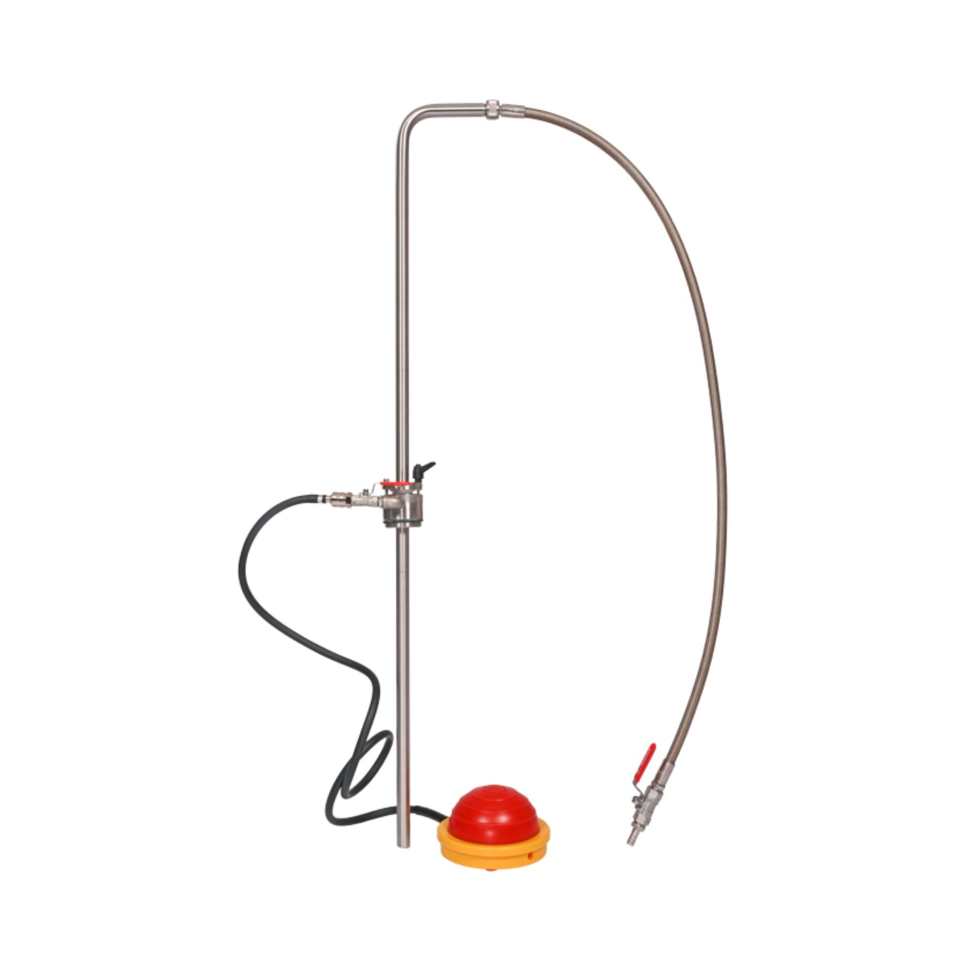 Bürkle foot-operated solvent pump with outlet hose and tap, 5603-3000