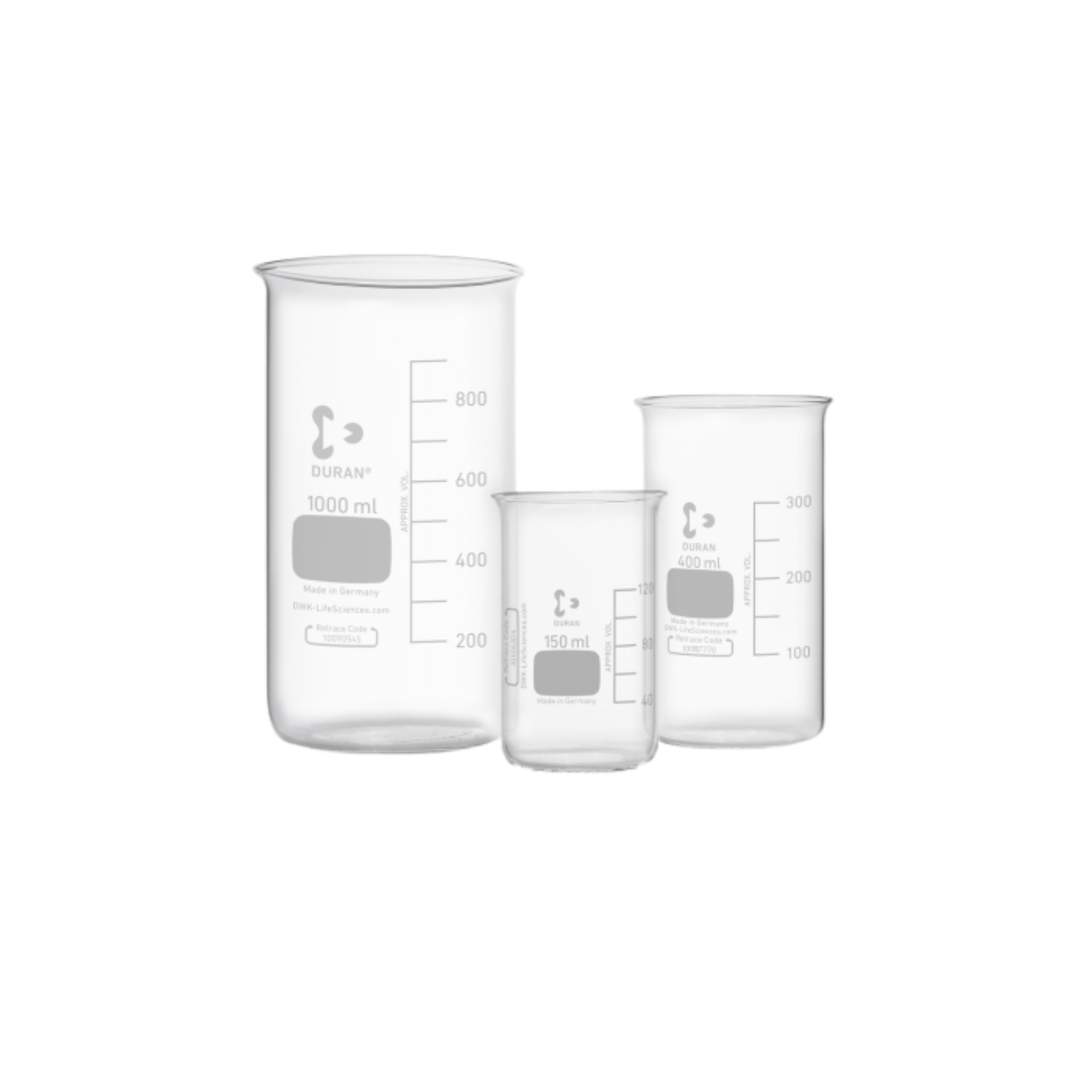 DURAN Becher, hohe Form, mit Teilung, ohne Ausguss (50 ml - 1000 ml) - 100 ml