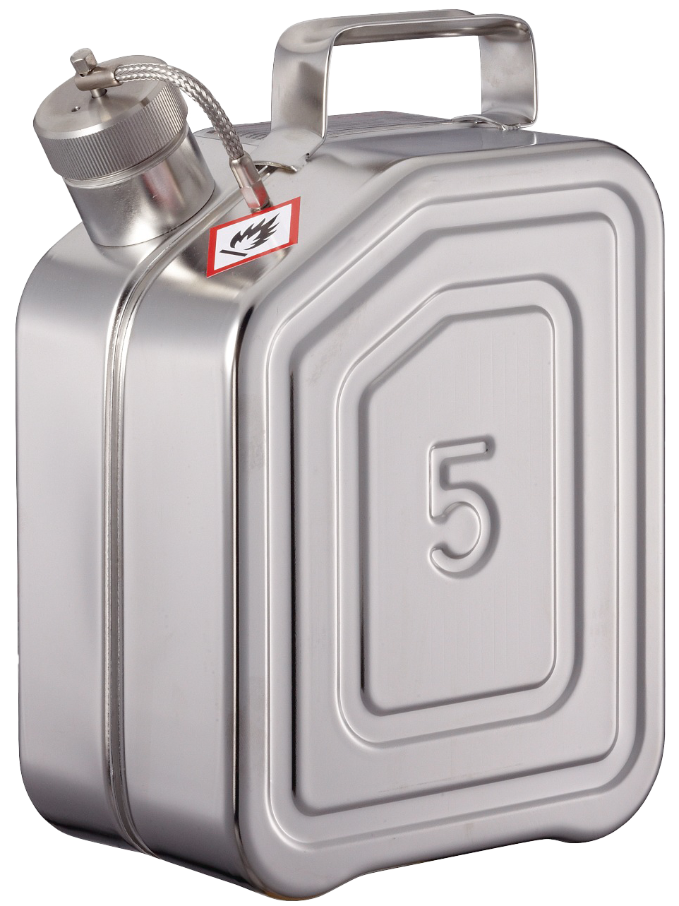 Bürkle Sicherheitskanister Edelstahl V4A, Schraubkappe, 5 l, 2601-3005, Produktansicht