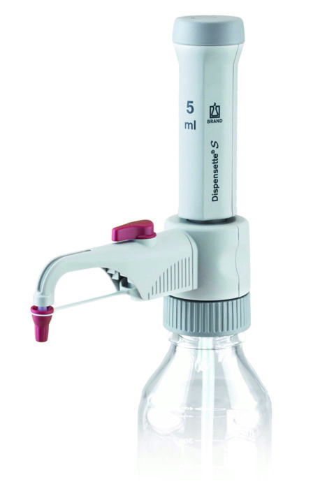 Brand bottle-top dispenser, Dispensette®S, Fix, DE-M, 5 ml, with RDV, #4600231