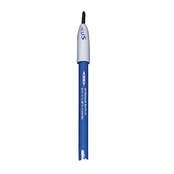 WTW epoxy pH electrode with liquid electrolyte, integrated temperature sensor, waterproof DIN plug and banana plugs, 1 m cable #103651