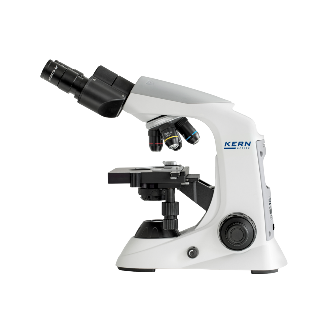 KERN OBE 132 Transmitted-light microscope, trinocular, 40x–1000x, 3W LED, achromatic