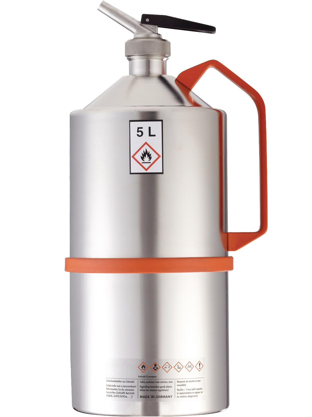 Bürkle Sicherheits-Kanne Edelstahl, V4A (1.4571), 5 l, 2601-1005, Produktansicht